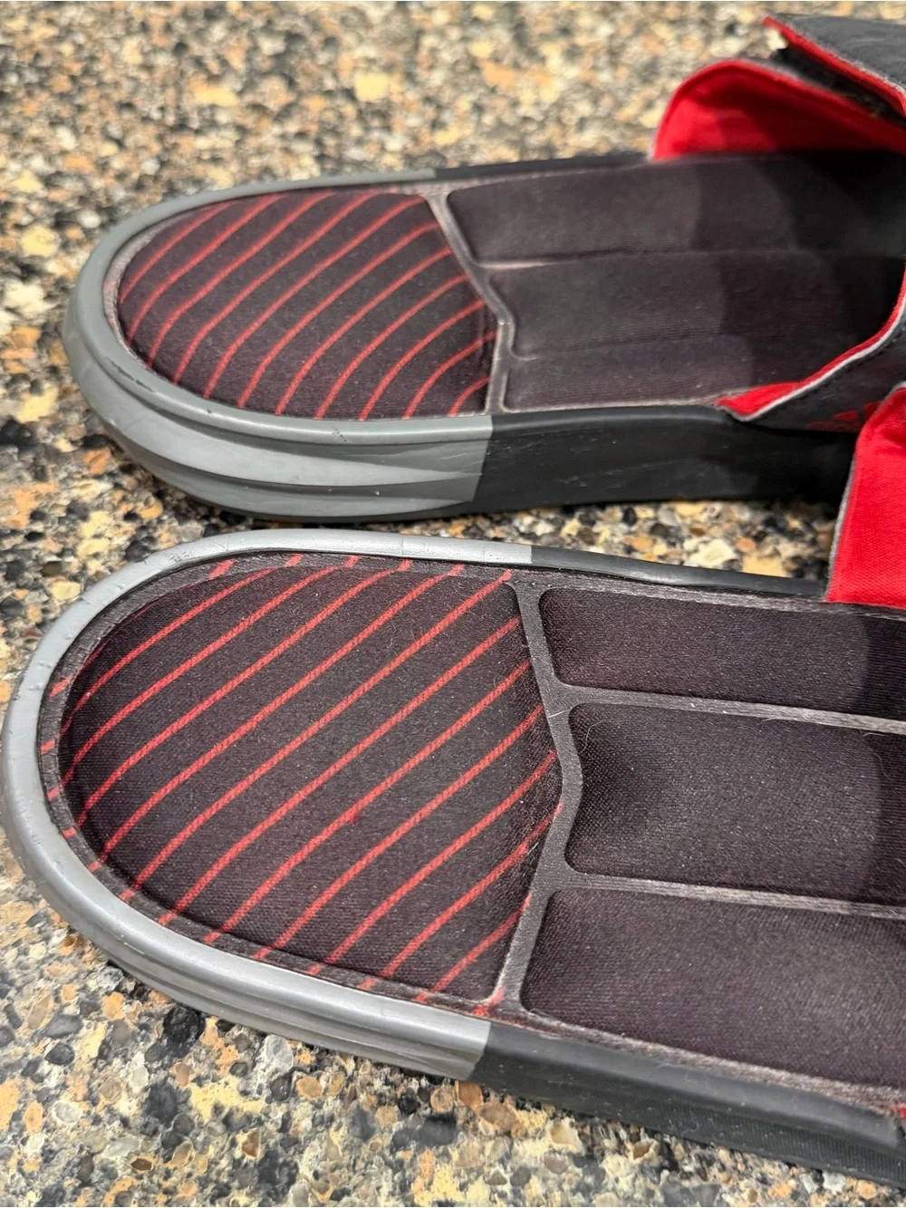 D Rose Black and Red Slide Sandals adidas 12